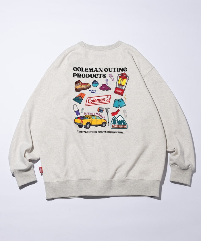 Coleman 獨家設計戶外裝備主題圓領大學T