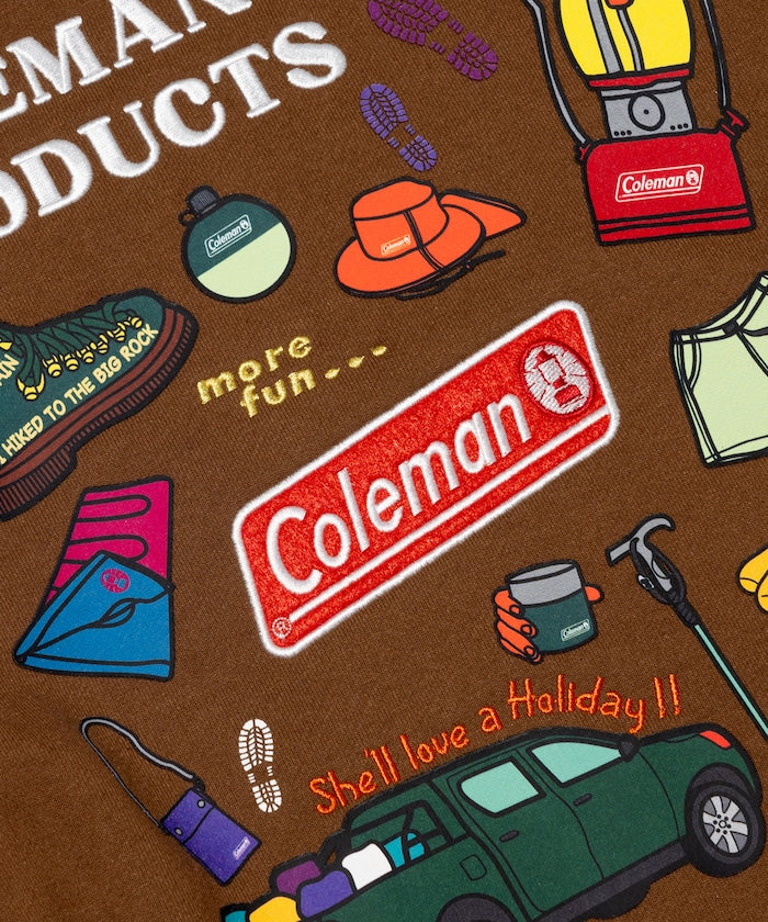 Coleman 獨家設計戶外裝備主題圓領大學T