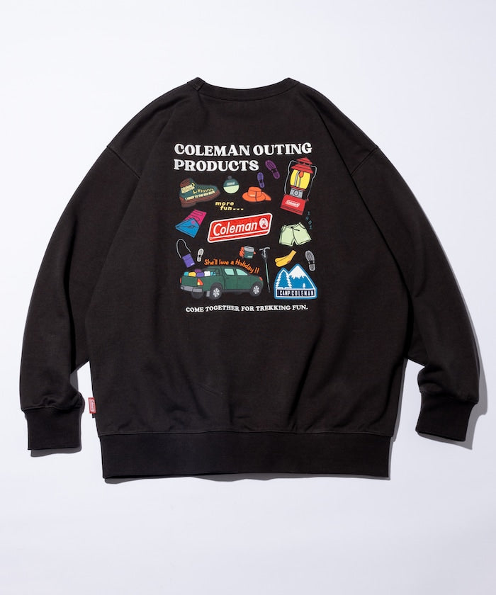 Coleman 獨家設計戶外裝備主題圓領大學T