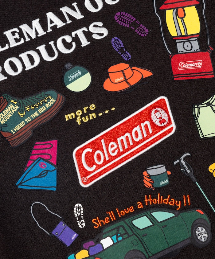 Coleman 獨家設計戶外裝備主題圓領大學T