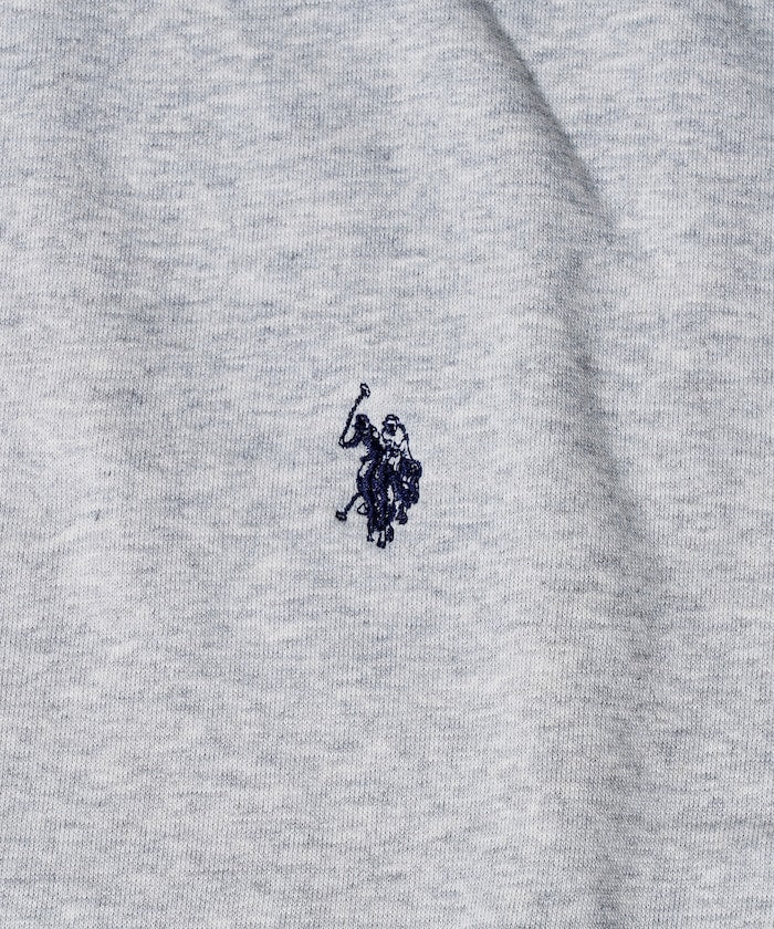 U.S. POLO ASSN. X PUBLUX 獨家設計刺繡Logo加絨圓領大學T