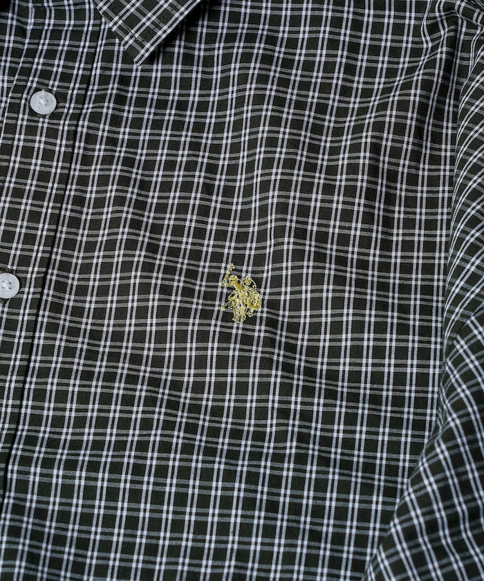 U.S. POLO ASSN. X PUBLUX 獨家設計刺繡Logo格紋襯衫