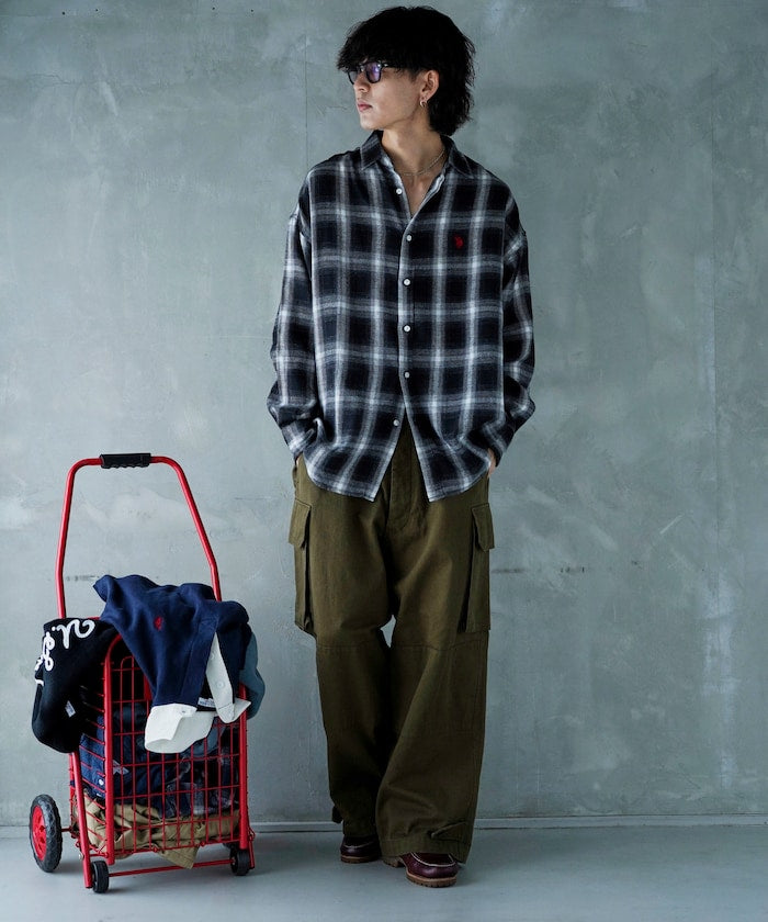 U.S. POLO ASSN. X PUBLUX 獨家設計刺繡Logo格紋襯衫