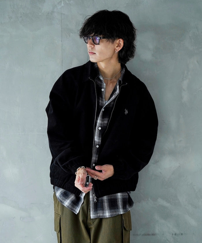 U.S. POLO ASSN. X PUBLUX 獨家設計燈芯絨雙拉鍊刺繡Logo外套