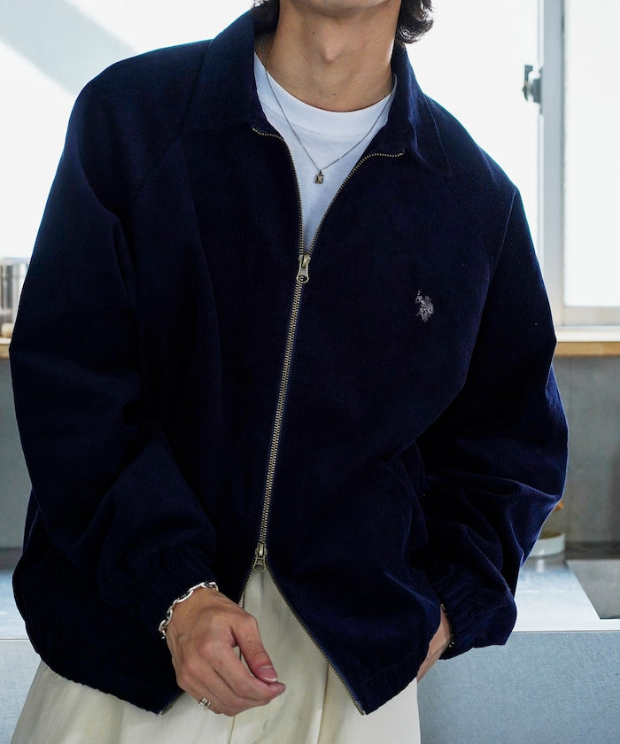 U.S. POLO ASSN. X PUBLUX 獨家設計燈芯絨雙拉鍊刺繡Logo外套