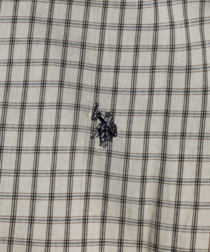 U.S. POLO ASSN. X PUBLUX 獨家設計刺繡Logo格紋襯衫
