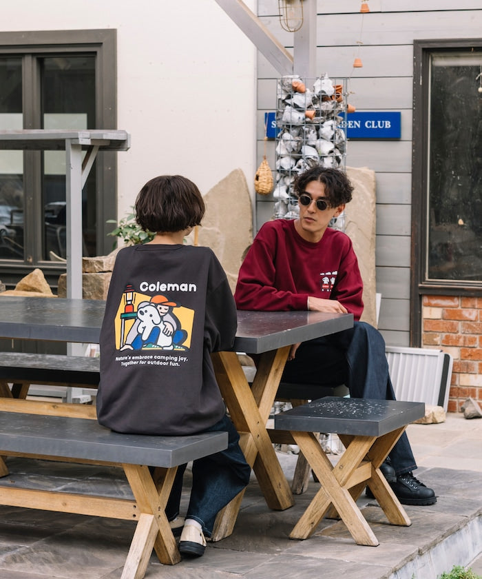 特價 Coleman ×Matsui × FREAK'S STORE 聯名露營主題圓領大學T-matsui camp