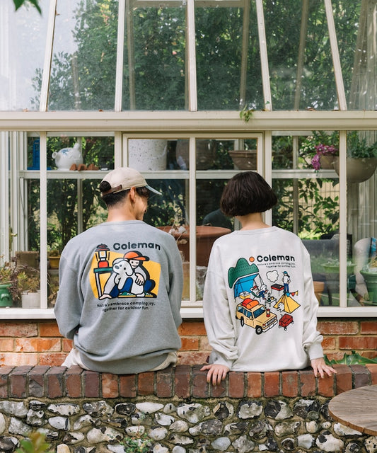 特價 Coleman ×Matsui × FREAK'S STORE 聯名露營主題圓領大學T-matsui camp