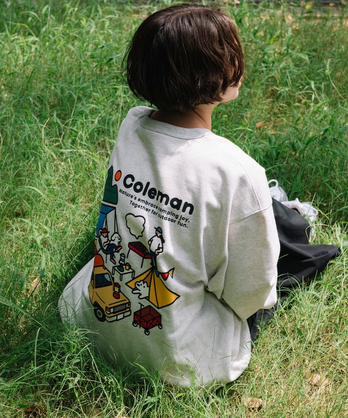 特價 Coleman ×Matsui × FREAK'S STORE 聯名露營主題圓領大學T-matsui camp