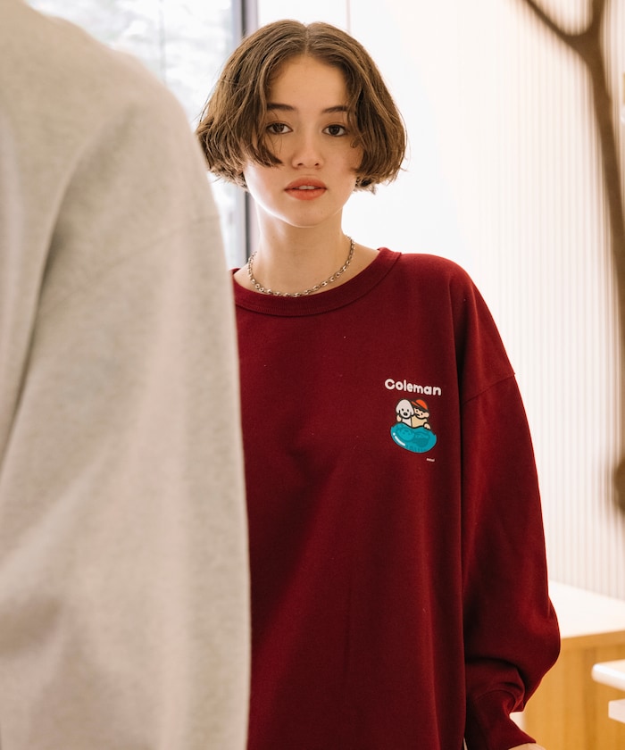 Coleman × Matsui × FREAK'S STORE 聯名款限定圓領大學T-Lake Side Camp