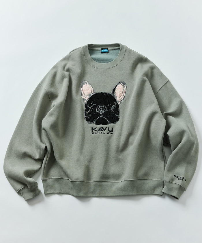 特價 KAVU×FREAK'S STORE 限量法鬥刺繡寬鬆版圓領大學T