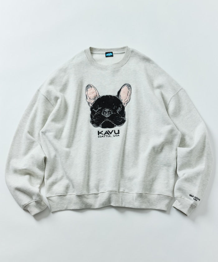 特價 KAVU×FREAK'S STORE 限量法鬥刺繡寬鬆版圓領大學T