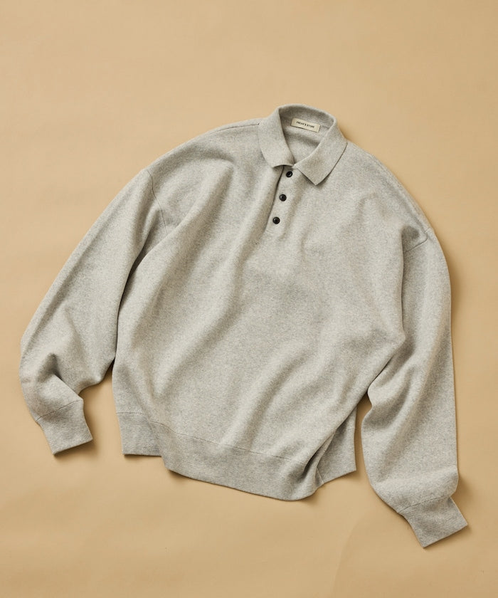 FREAK'S STORE Relax Fit 休閒寬版毛衣質感翻領針織衫