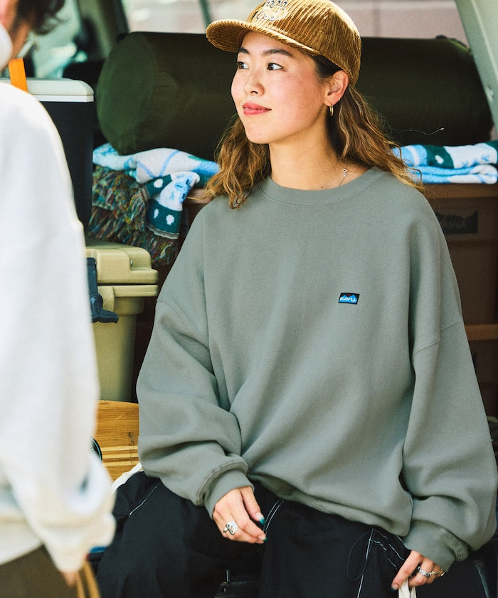 特價 KAVU×FREAK'S STORE 限量寬版圓領抽繩大學T