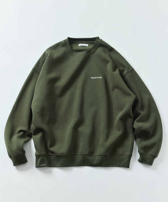 特價 FREAK'S STORE 寬版簡約刺繡圓領大學T