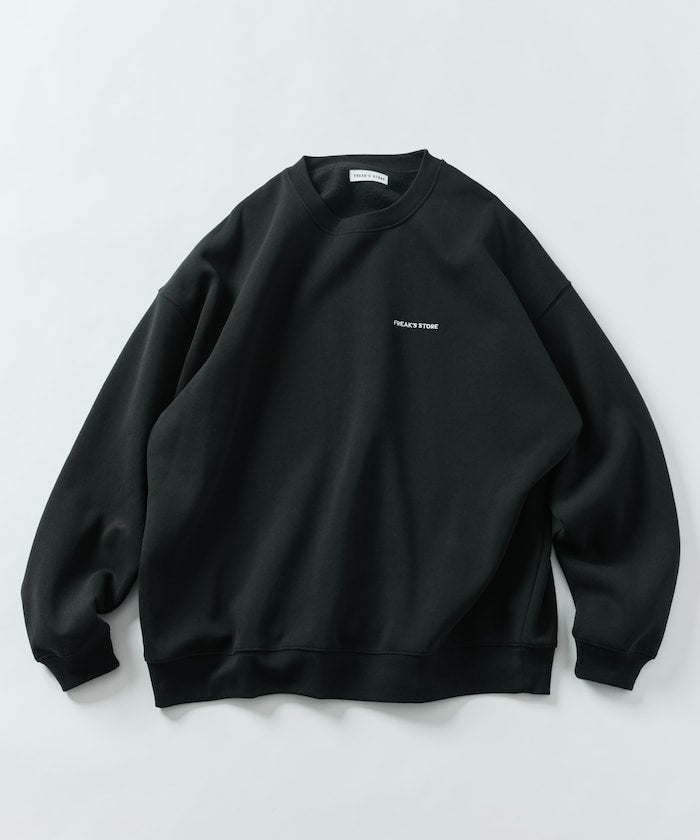 特價 FREAK'S STORE 寬版簡約刺繡圓領大學T
