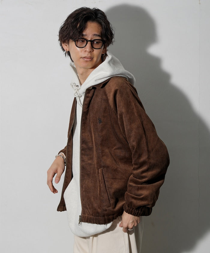 U.S. POLO ASSN. X PUBLUX 獨家設計燈芯絨雙拉鍊刺繡Logo外套