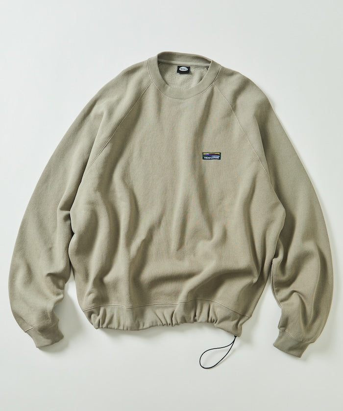 FREAK'S STORE 寬版簡約Logo抽繩大學T