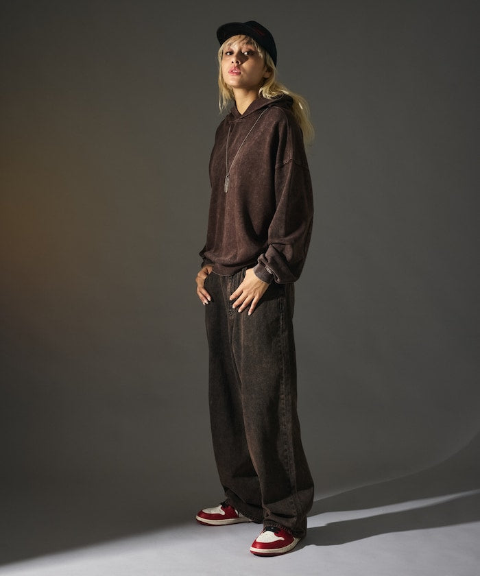 MR HEARTS VINTAGE WASH WIDE STRAIGHT DENIM 復古水洗牛仔褲