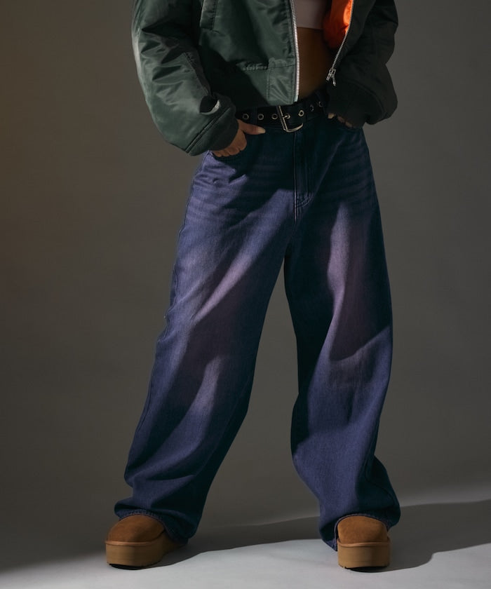 MR HEARTS VINTAGE WASH WIDE STRAIGHT DENIM 復古水洗牛仔褲