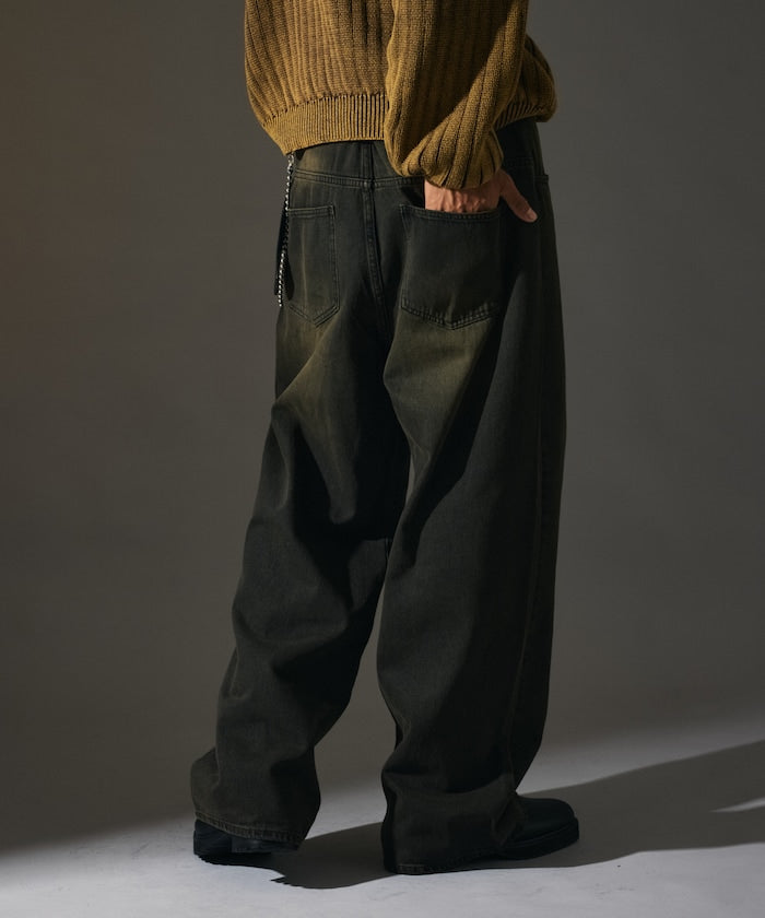 MR HEARTS VINTAGE WASH WIDE STRAIGHT DENIM 復古水洗牛仔褲