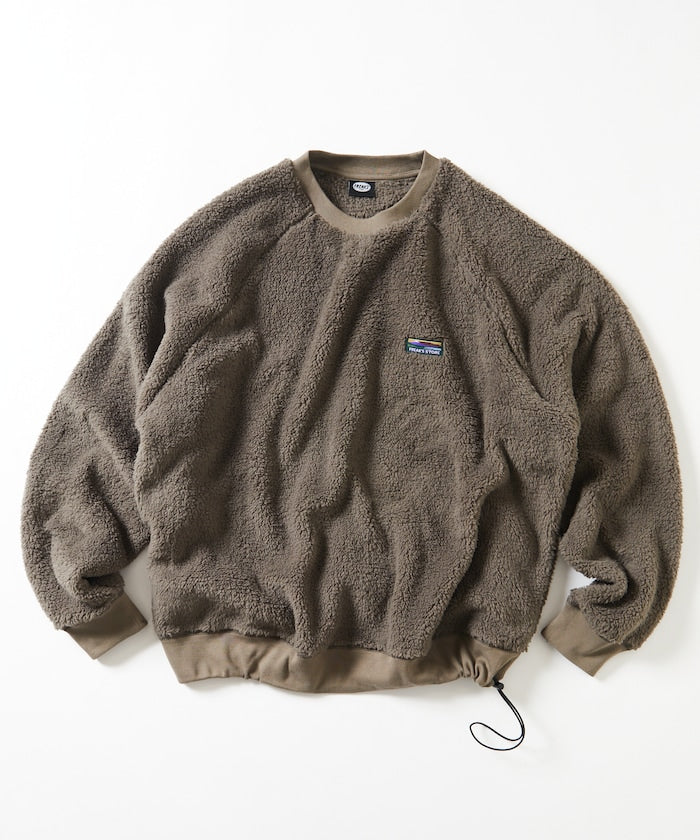 特價 FREAK'S STORE 寬版抓絨圓領大學T