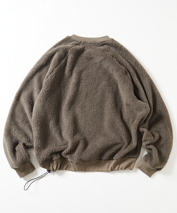 特價 FREAK'S STORE 寬版抓絨圓領大學T