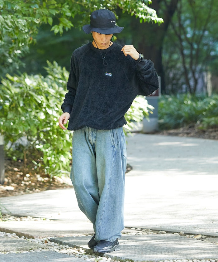 特價 FREAK'S STORE 寬版抓絨圓領大學T