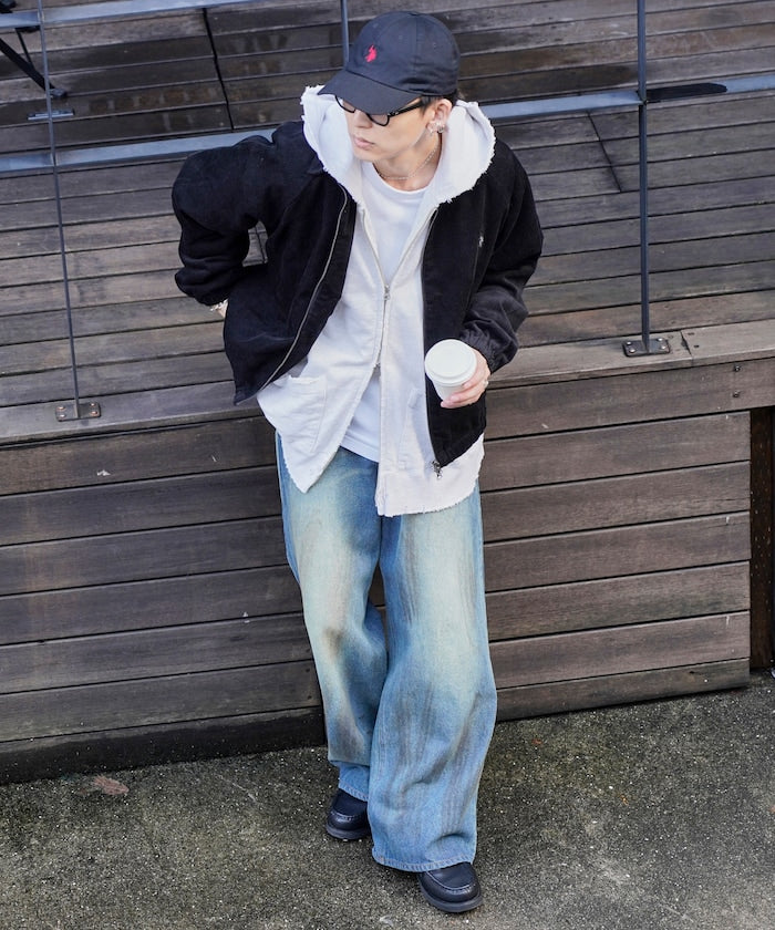 U.S. POLO ASSN. X PUBLUX 獨家設計燈芯絨雙拉鍊刺繡Logo外套