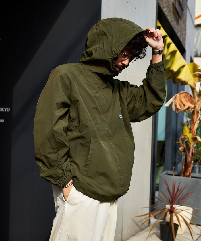 FREAK'S STORE 寬版尼龍連帽拉鍊外套 2025秋冬款