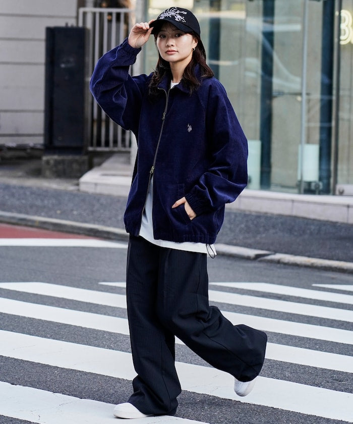 U.S. POLO ASSN. X PUBLUX 獨家設計燈芯絨雙拉鍊刺繡Logo外套