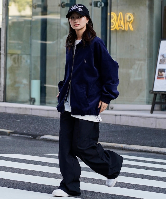 U.S. POLO ASSN. X PUBLUX 獨家設計燈芯絨雙拉鍊刺繡Logo外套