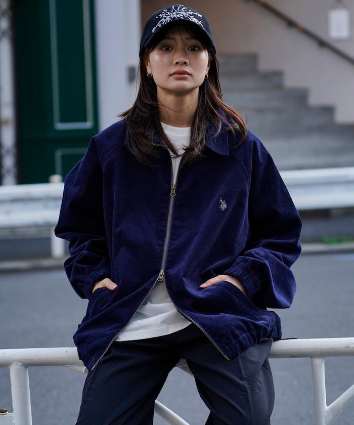 U.S. POLO ASSN. X PUBLUX 獨家設計燈芯絨雙拉鍊刺繡Logo外套