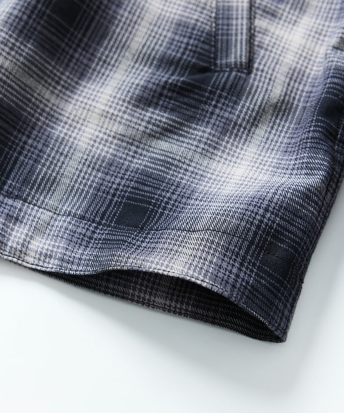 FREAK'S STORE 寬版漸層格紋拉鍊夾克外套