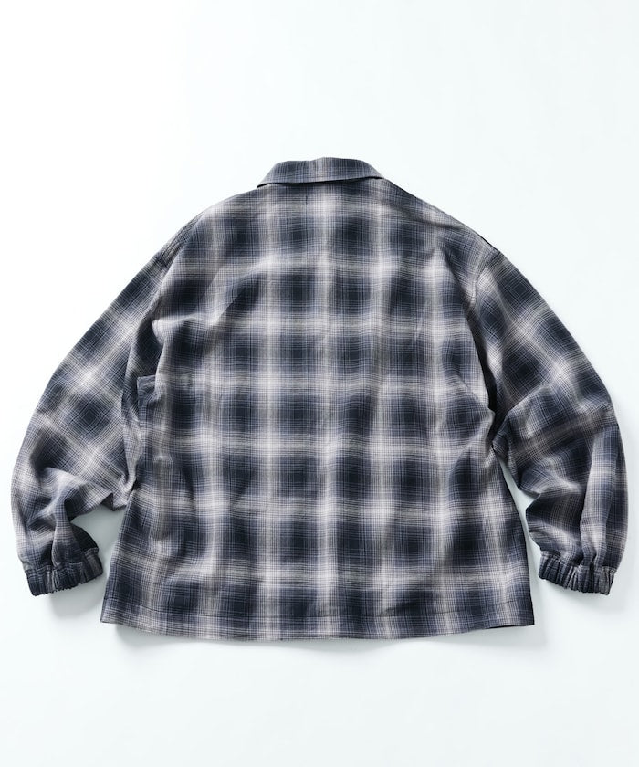 FREAK'S STORE 寬版漸層格紋拉鍊夾克外套