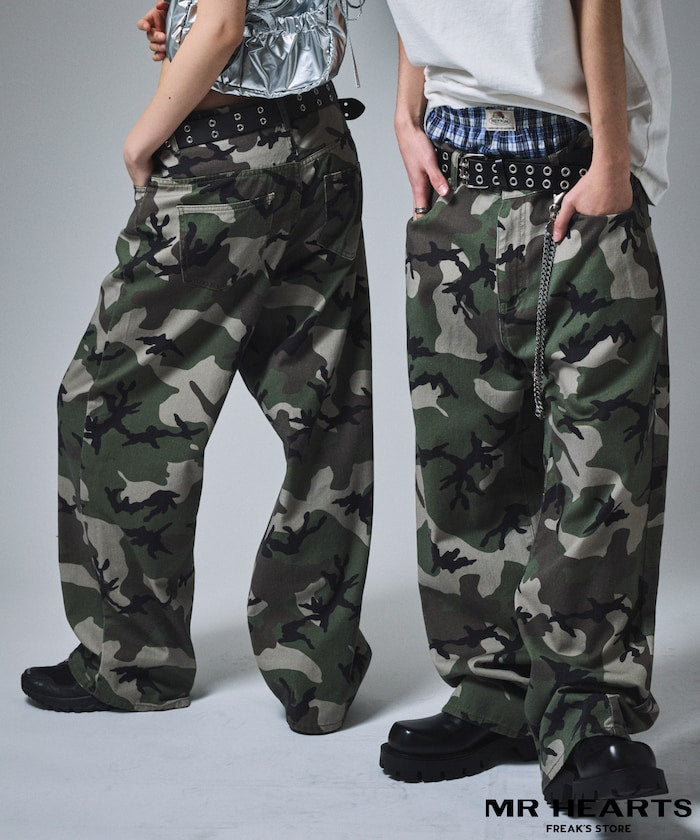 MR HEARTS VINTAGE WASH WIDE STRAIGHT DENIM 復古水洗牛仔褲