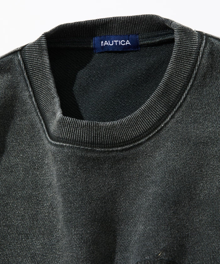NAUTICA 漂染復古Logo圓領大學T上衣 Bleach Washed Hidden Logo Crewneck Sweatshirt