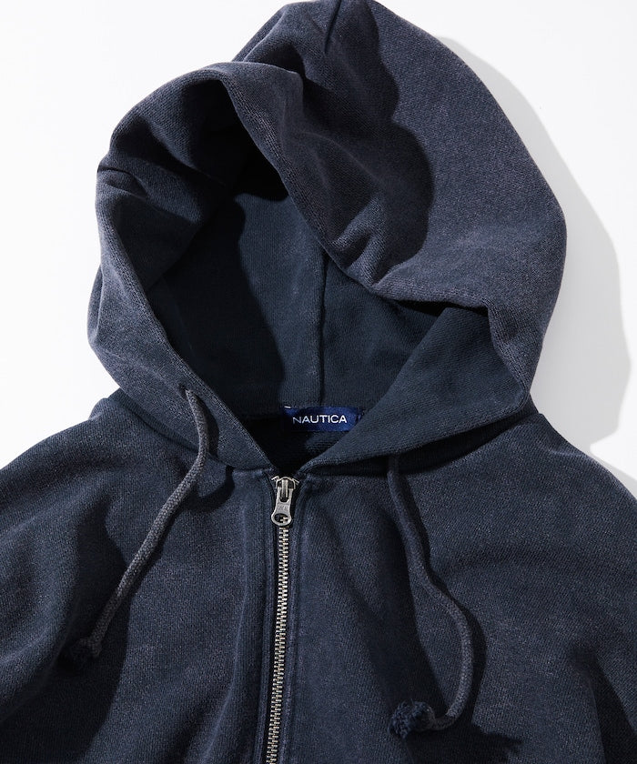 NAUTICA 漂染復古Logo拉鍊連帽外套 Bleach Washed Hidden Logo Sweat Zip Hoodie