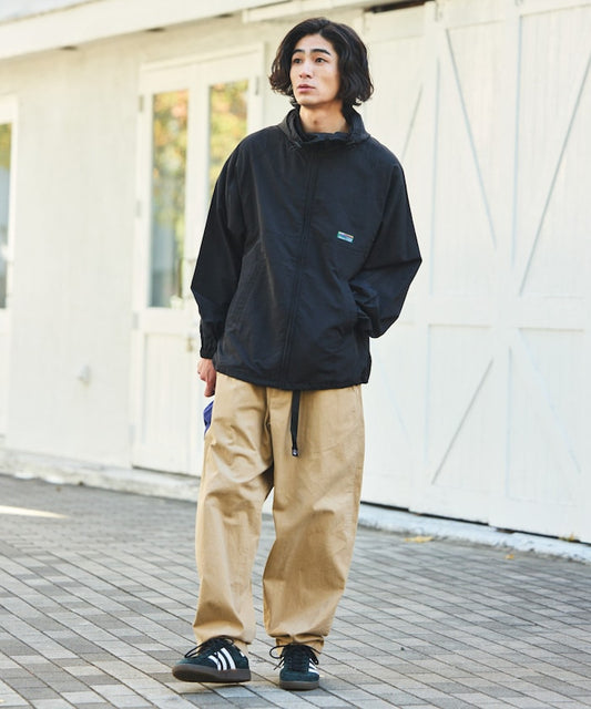 FREAK'S STORE 寬版尼龍連帽拉鍊外套 2025秋冬款