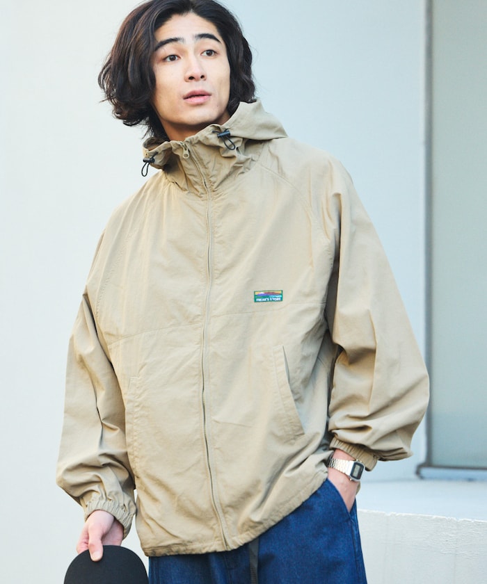 FREAK'S STORE 寬版尼龍連帽拉鍊外套 2025秋冬款