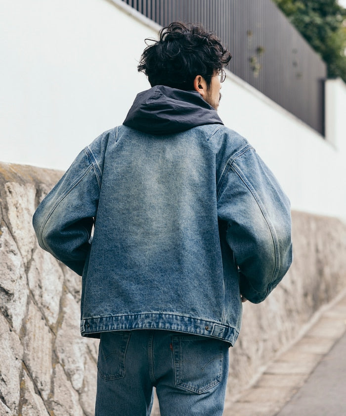 FREAK'S STORE 水洗加工牛仔丹寧短版外套