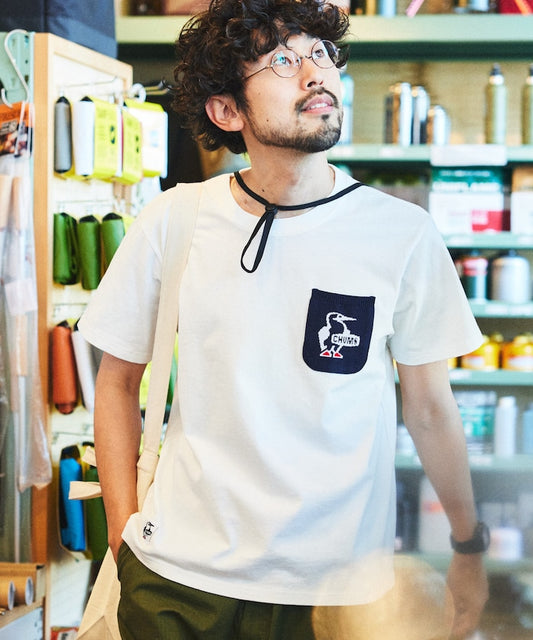 CHUMS x FREAK'S STORE Booby Bird knit pocket T-shirt 口袋短袖T恤