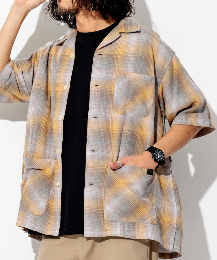 PENDLETON 雙層紗格紋短袖襯衫