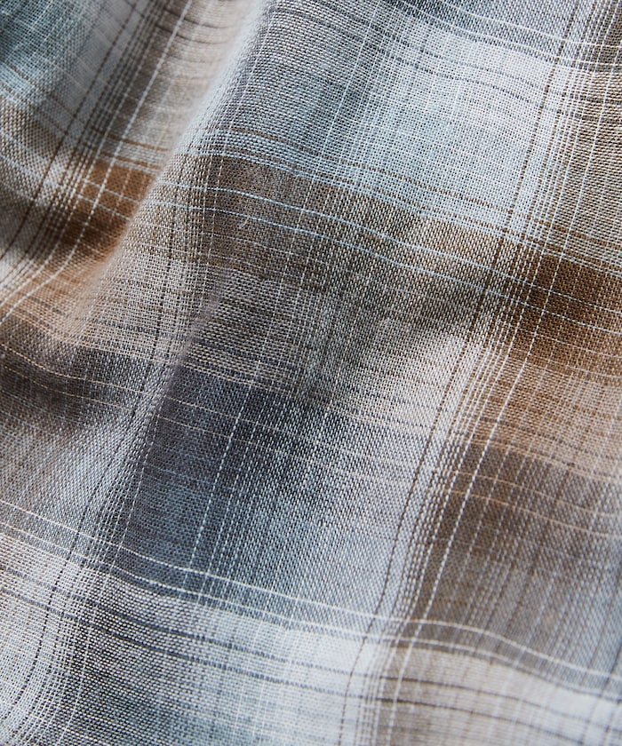 PENDLETON 雙層紗格紋短袖襯衫