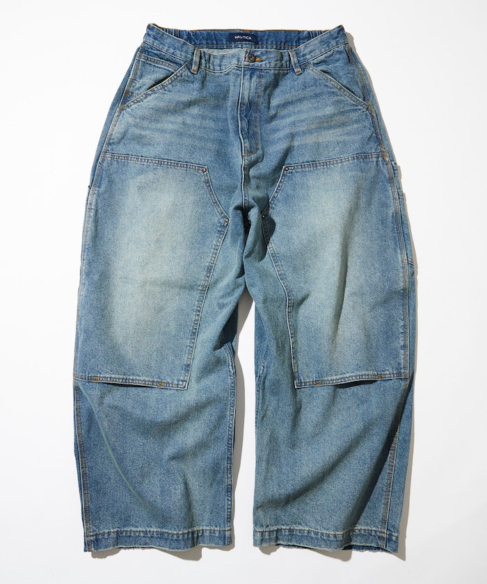 NAUTICA Super Wide Curve Double Knee Painter Pant 寬版錐形工裝單寧牛仔褲