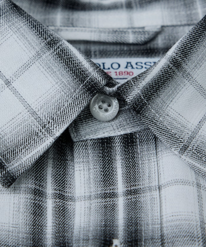 U.S. POLO ASSN. one-point embroidered check short sleeve shirt 限定刺繡格紋短袖襯衫