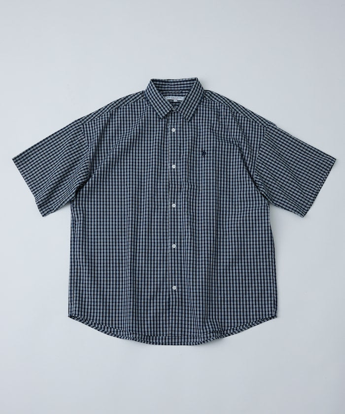 U.S. POLO ASSN. one-point embroidered check short sleeve shirt 限定刺繡格紋短袖襯衫