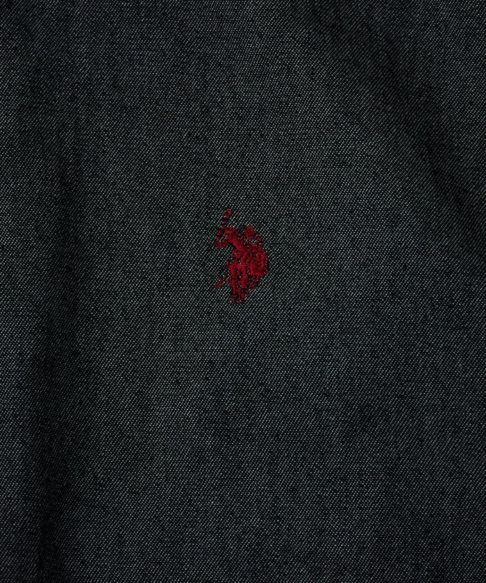 限定款 PUBLUX U.S. POLO ASSN. 刺繡牛仔丹寧短袖襯衫