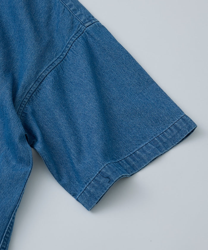 U.S. POLO ASSN. Custom embroidered denim short sleeve shirt  限定刺繡短袖襯衫