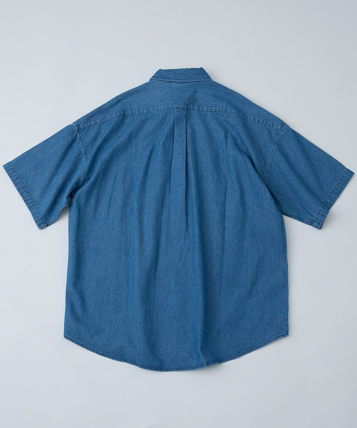 限定款 PUBLUX U.S. POLO ASSN. 刺繡牛仔丹寧短袖襯衫